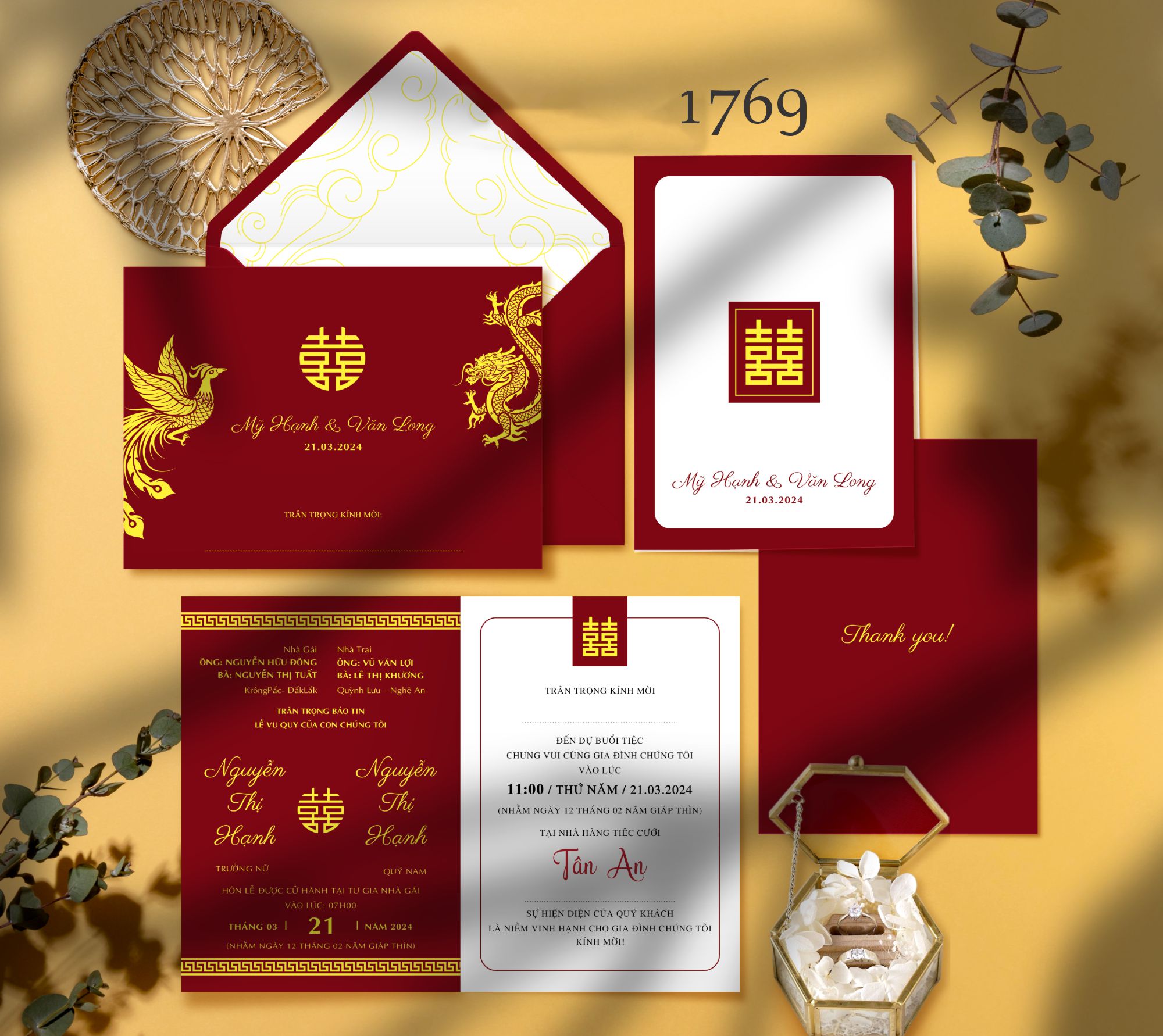 Mẫu thiệp cưới đẹp sang trọng CT2-1769