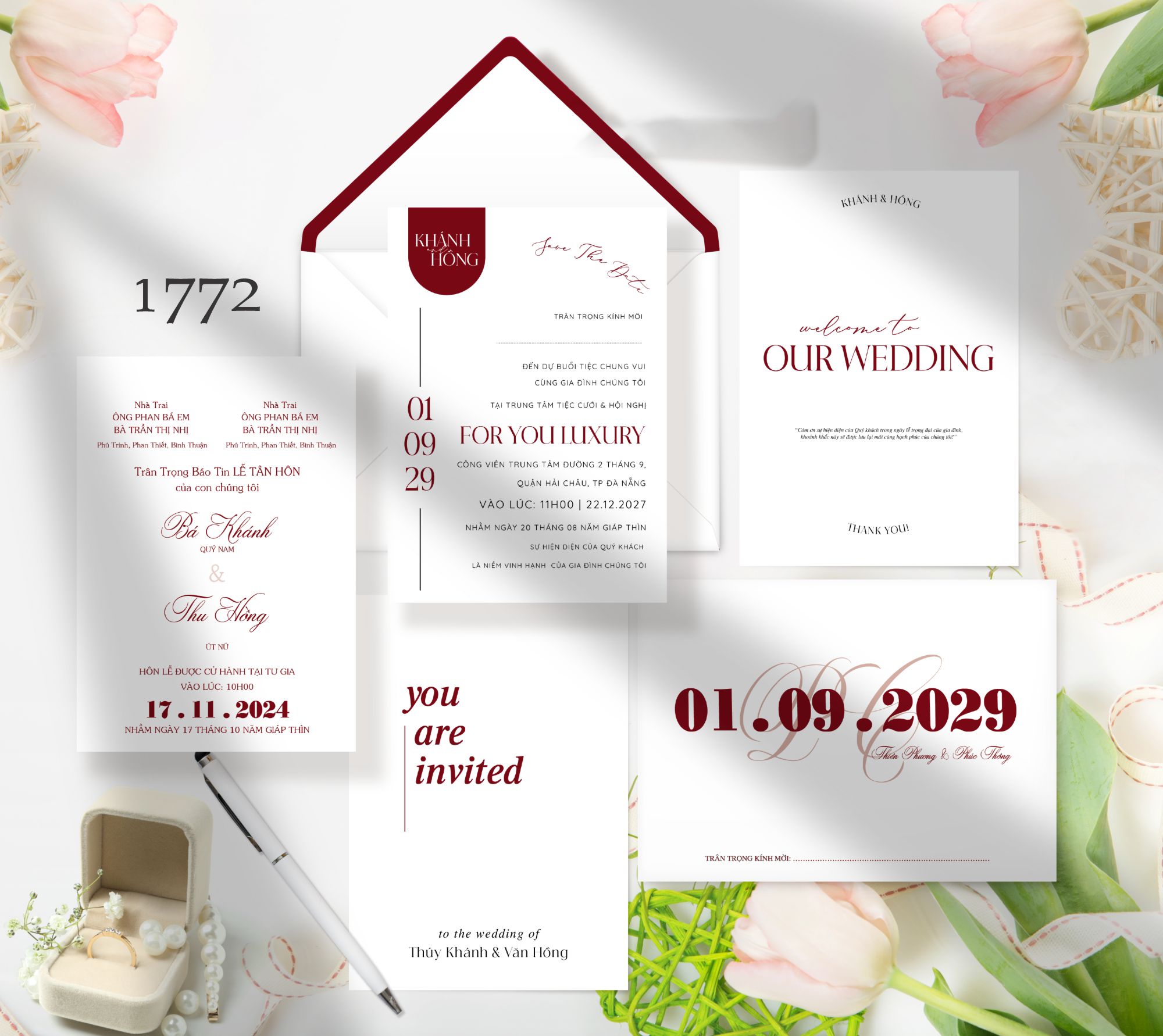 Mẫu thiệp cưới sang trọng CT2-1772