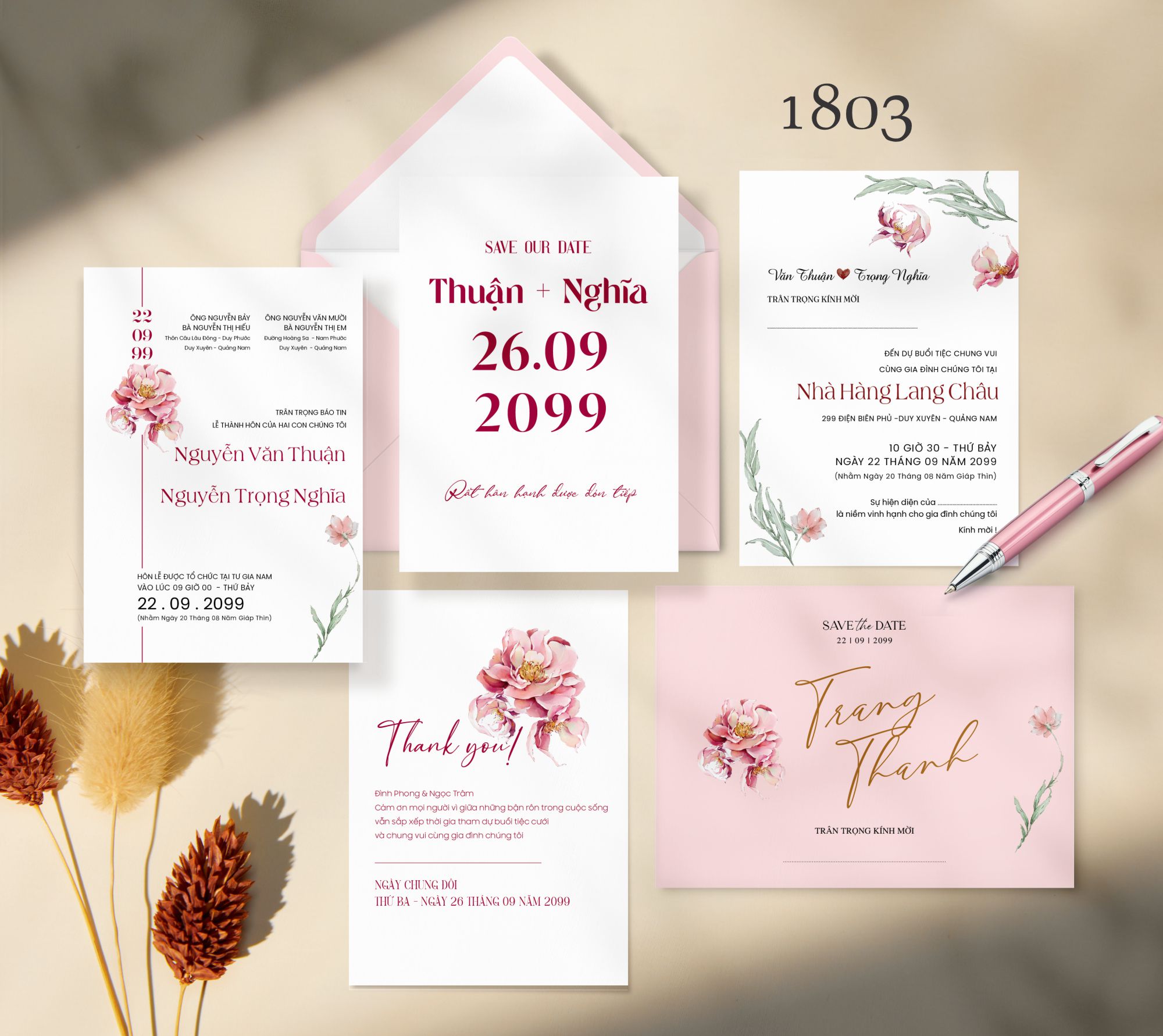 Thiệp cưới độc lạ CT2-1803