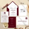 Thiệp cưới đỏ sang trọng CT2-1804